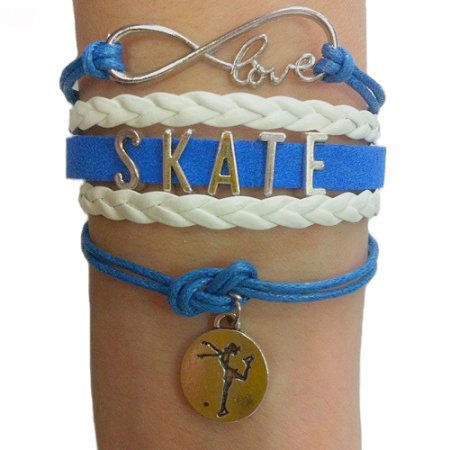 Браслет фигурное катание сине-белый