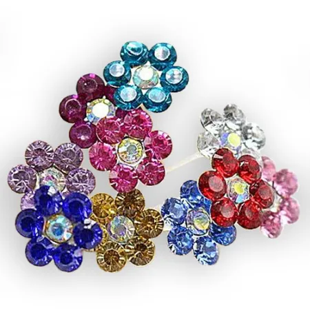 Шпилька цветок из страз