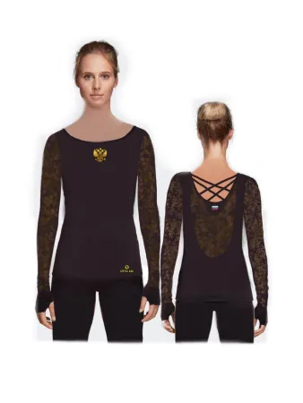 ShopЛонгслив оригинальный ( с сеточкой и бретельками), GOLD