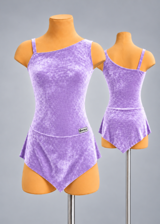 Lavender Asymmetric Velvet Dance Dress
